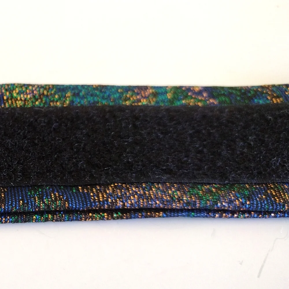 Vintage 80s Ione Jewel-Tone Braided Beaded Adjustable Wide Belt